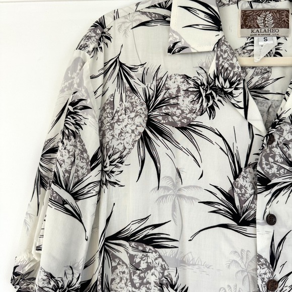 Vintage Kalaheo Hawaiian Shirt Men's Short Sleeve Button Down Palm Tree S - Picture 2 of 6